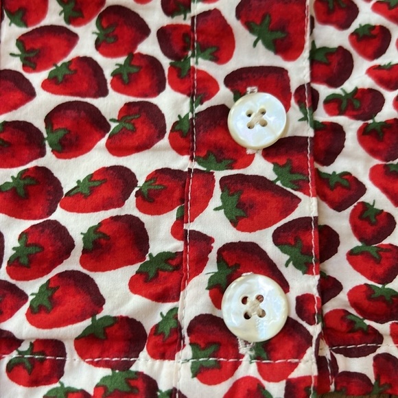 Crewcuts Girls Strawberry Summer Top Size 4-5 - Picture 2 of 7